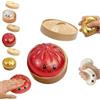 AQAZX Dumpling Squishy Giocattolo Baozi Glitterato, Giocattolo Schiacciabile Deformabile, Pallina Antistress Adulti, Fidget Toy, Regalo Compleanno Bambini, Rilassamento Ufficio（Rosso
