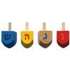 ZEKUIOP Cazenove Hanukkah Dreidels in legno colorato, 4 pezzi
