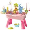 Générique xMesa de Agua para Niños - 4 in 1 de fregadero eléctrico | Set de juego de simulación educativa | Las Aguas al AIRE juegan Niños y Niñas | Mesa de actividades de Agua amigable para Los v