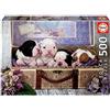 Educa - Puzzle 500 pezzi per adulti | Cuccioli. Pezzi perfettamente finiti e sicuri per i bambini. Misura 48 x 34 cm. Include colla FIX Puzzle. Da 11 anni (19007)