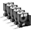 MarkField 5X MarkField Compatibile con Dymo Rhino 18444 S0718600 Nastro per Etichette in Viniliche 12 mm x 5,5 m Compatibile con Dymo Rhino 4200, 5000, 5200, 6000, ILP219, Nere su Bianco