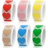 Iyowei 3000PCS Adesivi a Forma di Cuore Adesivi Cuore 2.5cm | Adesivo Cuore Rotondo Autoadesivo Adesivi Cuore San Valentino Autoadesivi a Forma di Cuore Etichette per Artigianato