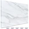 Okydoky Okydoy - Lavagna magnetica cancellabile a secco con stampa effetto marmo bianco, 45 x 60 cm, lavagna bianca decorativa da parete con design, lavagna cancellabile a secco senza cornice, magneti inclusi