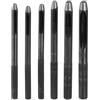 QUARKZMAN 6 Pz Punzone Per Cuoio 1.5/2/2.5/3/4/5mm Punzone Rotondo Cavo Taglierina Acciaio Carbonio Per Cinturini Orologio Guarnizioni Riparazione Artigianato Cuoio Nero