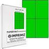 Imprimiz Etichette Adesive multiuso A4-105 x 148,5 mm - Colore fluo Verde Opaco - 100 Etichette / 25 fogli - Per stampanti Laser/a getto d'Inchiostro