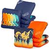 Play Platoon Competition Cornhole - Set di 8 sacchetti per fagioli in resina composita, con doppia faccia, con motivo Difesa Dot Pro, confezione da 8 pezzi