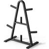 Josmimic Olympic - Supporto per dischi da 181,4 kg, resistente, per piatti da 5,1 cm, bilanciere e piastre paraurti, supporto per pesi e piastre da palestra, per casa e palestra