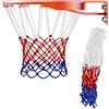 SZCXDKJ 2 pezzi di ricambio per reti da basket, resistenti tricolori, con 12 anelli, adatti a tutti i cerchi da basket, in nylon resistente alle intemperie, per allenamento indoor e outdoor