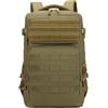 Anynoch Zaino tattico da 35 litri, con sistema Molle, colore: nero, cachi | All'aperto, militare, in viaggio, arrampicata, escursionismo, campeggio, 600D nylon, 47 x 30 x 20 cm, cinghie regolabili