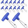 TOYANDONA Scorrevoli per Piombi da Pesca 50 Pezzi con Moschettone Duo Lock in Acciaio Inox, Funzione Scorrimento Fluido, per Attrezzatura da Pesca Surf Casting