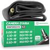 MoovMoov Camera d'Aria Moto 18 Pollici Rinforzata per Pneumatici 5.00-18, 5.10-18, 5.25-18, 5.50-18, 140/90-18, 150/70-18, 150/80-18 e 160/60-18