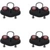 Vjsujehgy 4X Cuscinetto A Sfere con di Guida Attrezzatura per Pilates Kayak Accessori Corda da 3-15 Mm