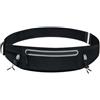 SETRON Marsupio leggero da corsa, nero, portatile, con tasca con cerniera, traspirante, sottile, per donne e uomini, Nero , One Size, Cintura da corsa sottile