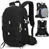 Outplea Zaino da ciclismo da 15 litri con rete per casco, piccolo zaino da trekking multitasche, zaino da esterno per MTB, moto, sci, alpinismo