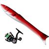 Generic Canna da pesca piccola, dimensioni compatte 160 cm, piccola canna da pesca, leggera da viaggio, mini canne da traina, manico antigraffio, per campeggio, escursionismo, offshore, surf,