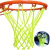Wtuyyr Glow in The Dark Basketball Net - Accessorio per cerchi fluorescenti da 21 con 12 fibbie ad alta capacità, rete di pallacanestro notturno ad alta visibilità, adatto per corti/interni