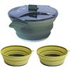 Generico Set Di Pentole Da Campeggio, Kit di Utensili da Cucina Piegevoli per Escursionismo, Utensili Da Cucina In Silicone Resistente Al Calore Per Viaggi Outdoor, Escursionismo, Zaino In Spalla E Appartament