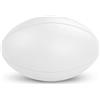 Generic Pallone da rugby bianco tinta unita, misura 5, palla da rugby senza marchio, palla da allenamento e da esposizione, ideale per firme, servizi fotografici, oggetti di scena TV, eventi e progetti