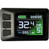 Caswynlife Per display Lcd7C Ebike, Pannello strumenti bici elettrica a colori con connettore SM, schermo del computer da ciclismo 36 V compatibile con controller