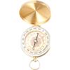 Wellrun Bussola vintage con coperchio ribaltabile, bussola tascabile di precisione in ottone, impermeabile, strumento di navigazione per escursionismo, campeggio, orienteering, attrezzatura di