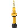 RiToEasysports Steli Valvola Tubeless, Prolunga per Vuoto in Lega di Alluminio Anodizzato 40mm con Base in Gomma Morbida per Bici da Strada Mountain Bike (GOLD)