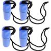 Housoutil Set 4 Pezzi Bottiglie per Kayak Impermeabili in Plastico Blu, Contenitori Cilindrici Portatili con Chiusura Ermetica per Gite in Barca e Rafting Sul Fiume