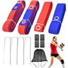 Generisch Linee da pallavolo da spiaggia, kit di marcatura di campi da pallavolo, 1600 cm, accessori sportivi pieghevoli resistenti per parco, casa, cortile, pratica e uso all'aperto