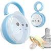 Generico Portaciuccio Portatile,Set Portaciuccio Con Custodia Antipolvere - Accessorio Viaggio Compatto Per Bambini, Escursionismo E Campeggio Unisex
