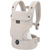Bebamour Marsupio ergonomico per neonati e bambini, larghezza del sedile regolabile con una sola mano, marsupio anteriore e posteriore, morbido cotone e rete traspirante, 3,6-14,9 kg, 4-36 mesi, beige