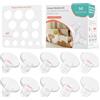 MilkFlow 10 Pezzi Inserti Flangia per Tiralatte 13/15/17/19/21mm con Righello per Capezzoli, Compatibili con Tiralatte 24 mm Momcozy M5 / S9Pro / S12Pro, Medela, KISSBOBO K5/K6