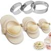 GmwyCzV 6 Pezzi Stampo per Ravioli, Macchina per Gnocchi, 3 Set di Stampi per Ravioli di Diverse Dimensioni e Tagliapasta, per Pressare Pasta, Fare Wonton(7/8/11 cm)