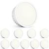 YindaLux 10x Moduli LED 230V, Ultra Sottili Ø50x23mm, 5W 500LM IP44, Angolo 120°, Ricambio GU10/MR16, 4000K/Non Dimmerabili, per Faretti Incasso Plafoniera Spot