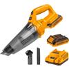 Ingco Cvli20126 Aspirapolvere senza filo A Batteria 20 v 0.5 lt Aspirabriciole per Auto Casa Completo di Batteria e Caricabatterie 2 Ah