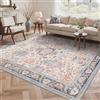 BEIMO Tappeto 160x230 cm per Soggiorno e Camera da Letto, Stile Boho Chic Antiscivolo, Lavabile in Lavatrice - Blu e Rosa