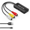 DigitPro Convertitore da HDMI a RCA, da HDMI a AV 3RCA CVBs, adattatore convertitore video composito audio per vecchia TV compatibile PAL/NTSC per Roku, Android TV Box, DVD, ecc