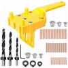 MNUvxzaewf Set di guide for tasselli for lavorazione del legno portatili, kit 44 autocentranti, for punte da trapano con diametro 6 mm, 8 e 10