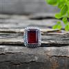 Wonderfull Granato Gemma 925 Argento Sterling Mano Anello Tutti Misura K-7