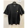 Carhartt T-Shirt Nera Loose Fit Manica Corta Collo Rotondo M (jt22)