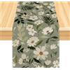 EKKONG Moderno Runners da Tavola Fiori Tovaglia Estate Lavabile,Decorazione Tavolo Elegante per Primavera ed Estate 33x183cm per L'Arredamento Del Festivala Festa In Casa