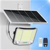 intelamp Luci di sicurezza solari Sensore di movimento per esterni 4000LM Luci di inondazione solari impermeabili con batteria da 20000 mAh e cavo di collegamento da 5 m Luci solari per cortile