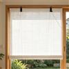 LLXNQ026 Naturale Tenda a rullo in bambù Bianco 50x70cm parasole protettiva UV filtrante luce e privacy | tenda avvolgibile per finestre balconi terrazze interno ed esterno