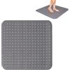 Huamirra Tappetino Doccia Antiscivolo, 80 x 80 cm Tappetino da Doccia Antiscivolo, Tappeto da Bagno con Ventose e Fori di Scarico, Tappeto Lavabile in Lavatrice, per Doccias e Zone Umide (Grigio)