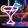DAKABUKA Cocktail Neon Sign Lampada da notte Batteria e USB Dual Powered per Bar Club Decorazione Parete Bella