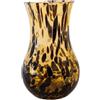 MurArt Vaso in Vetro di Murano Animalier B12 Artigianale Fatto a Mano Design Maculato Ispirato al Leopardo Vetro Soffiato Trasparente Tavola Elegante Made in Italy