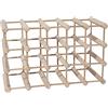 Aranaz- Portabottiglie Impilabile - Supporto per 20 Bottiglie di Vino - Legno di Faggio - Con 4 Ripiani - Ripiano Impilabile - 55,5X 27,5X 34 cm