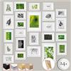 bomoe Set di 24 Cornici per foto Nature 10x 10,5x15 cm, 8x 13x18 cm, 4x 15x20 cm, 2x 20x30 cm - Collage cornici - cornice portafoto multipla - Bianco - Cornici foto multiple da Parete - cornici parete