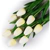VaryFloral 10 Pezzi Fiori Finti Tulipani Artificiali Realistici Fiori Finti per Decorazioni Giallo Fiori Artificiali in Lattice Bouquet Sposa per Matrimonio Stanza Famiglia Interno DIY Decorazione