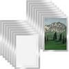 FUNSUEI 15 Cornici Magnetiche A4 Autoadesive 21x29,7 cm, Cornice Magnetica in PVC Argento per Foto Poster Documenti
