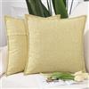 Madizz 2 Pezzi Lino in Poliestere Copricuscini Morbido Decorativo Fodere per Cuscino Lusso Stile per Divano Camera da Letto 40x40 cm Giallo Chiaro