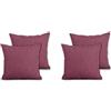 Cieffepi Home Collections Federa Copricuscino MULTICOLOR (Set 4 Federe 40x40 cm, Bordeaux)